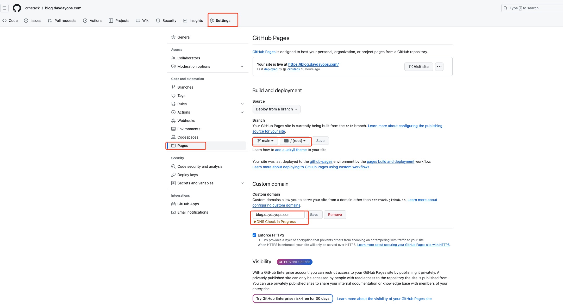 创建github pages